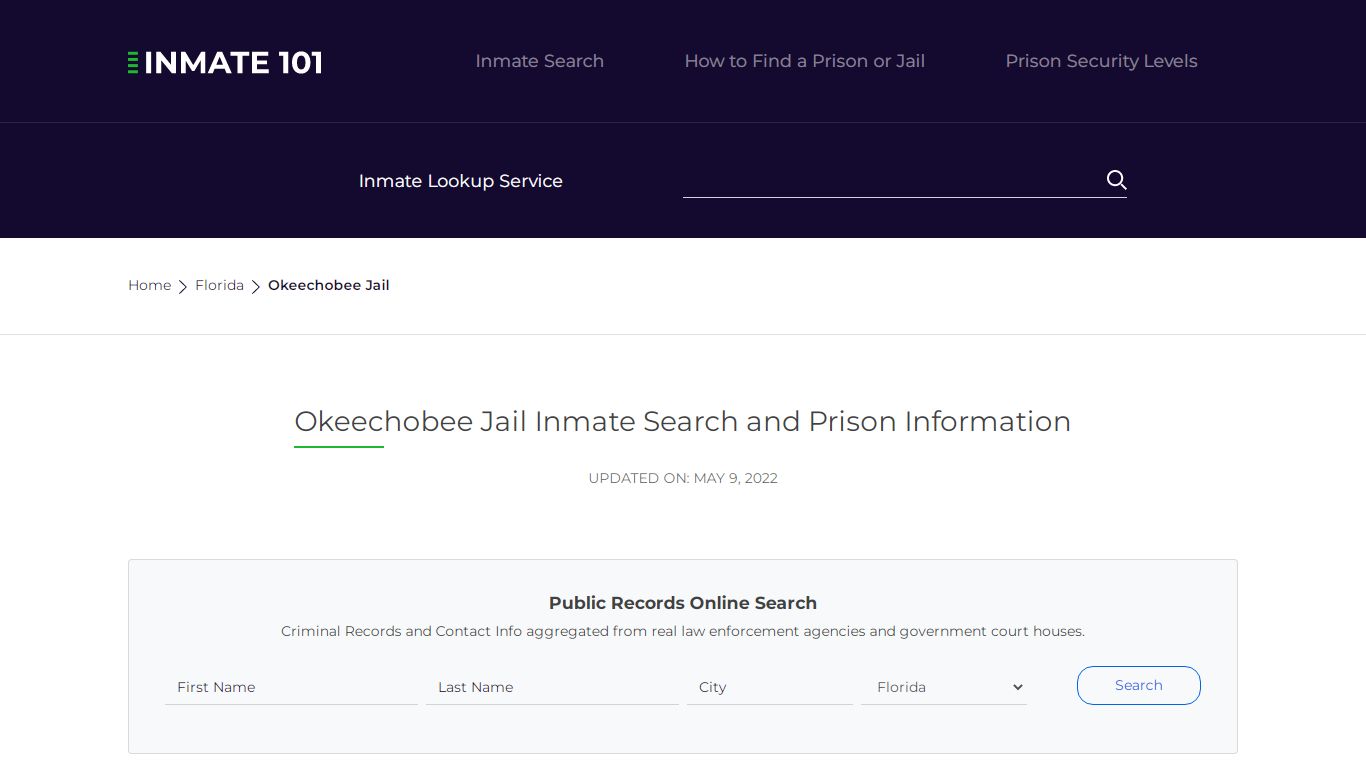 Okeechobee Jail Inmate Search, Visitation, Phone no ...